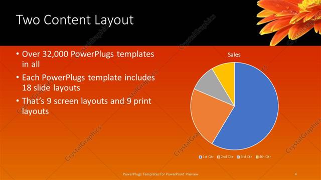 Two Content presentation slide layout
