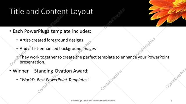 Title and Content presentation slide layout