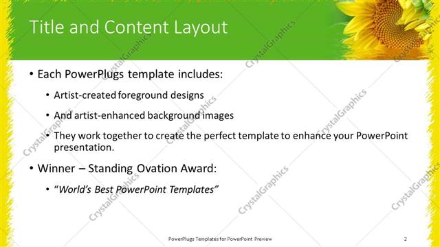 Title and Content presentation slide layout