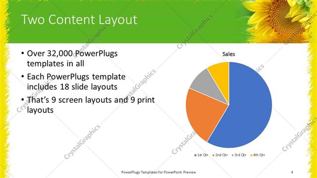 Two Content presentation slide layout
