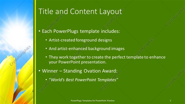 Title and Content presentation slide layout