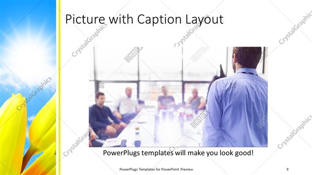 Picture with Caption presentation slide layout