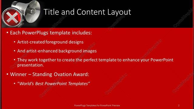 Title and Content presentation slide layout