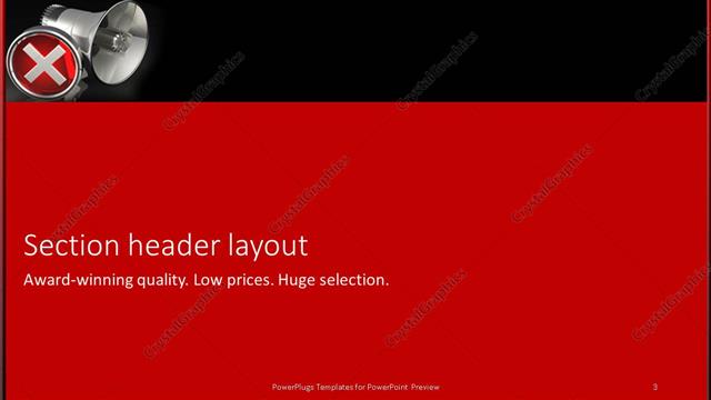 Section Header presentation slide layout