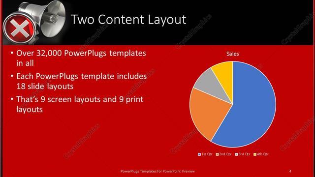 Two Content presentation slide layout