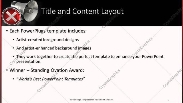 Title and Content presentation slide layout