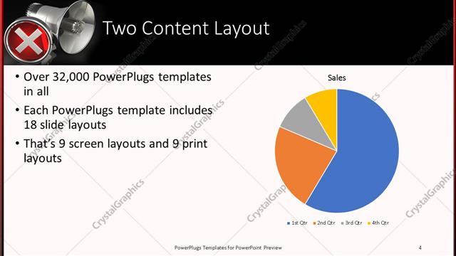Two Content presentation slide layout