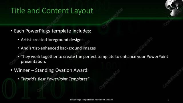 Title and Content presentation slide layout