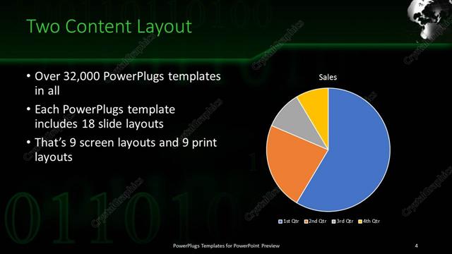 Two Content presentation slide layout
