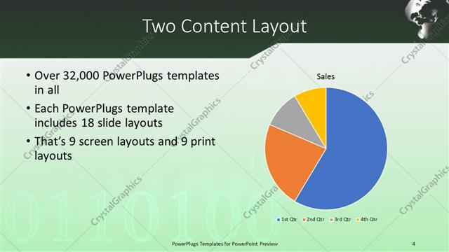 Two Content presentation slide layout