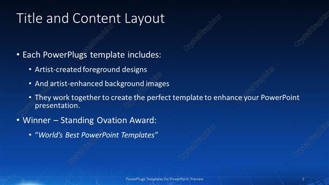 Title and Content presentation slide layout