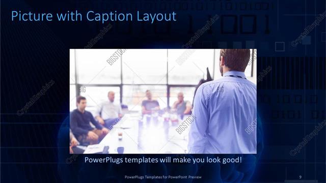 Picture with Caption presentation slide layout