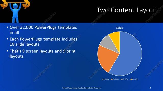 Two Content presentation slide layout