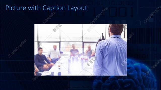 Picture with Caption presentation slide layout