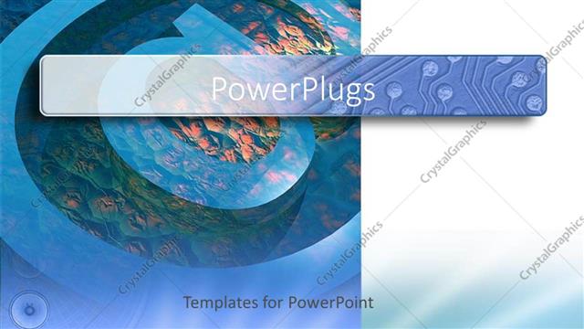  Presentation with calm - A large blue colored @ symbol on a calm ocean