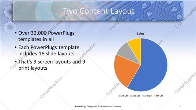 Two Content presentation slide layout