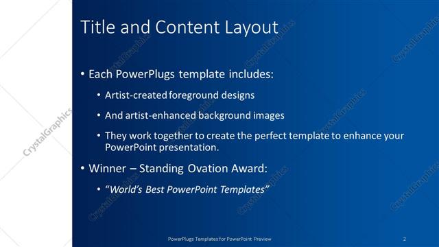 Title and Content presentation slide layout
