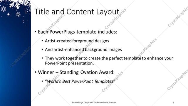 Title and Content presentation slide layout