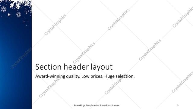 Section Header presentation slide layout