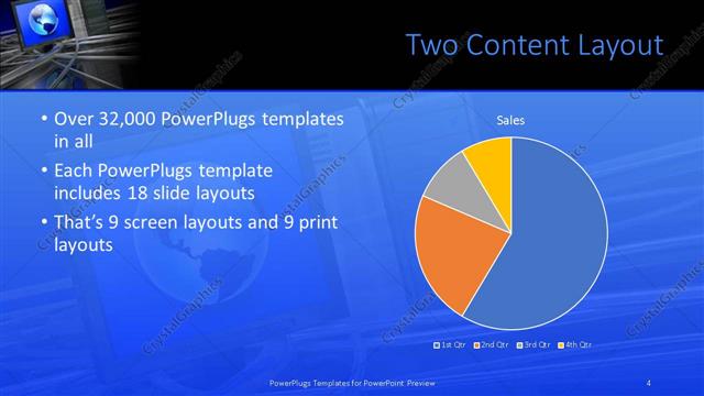 Two Content presentation slide layout