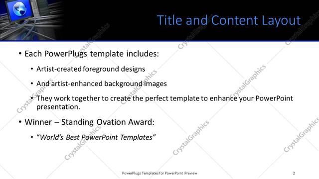 Title and Content presentation slide layout