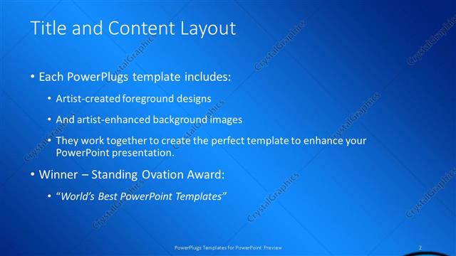 Title and Content presentation slide layout