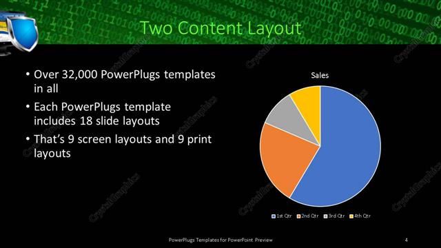 Two Content presentation slide layout