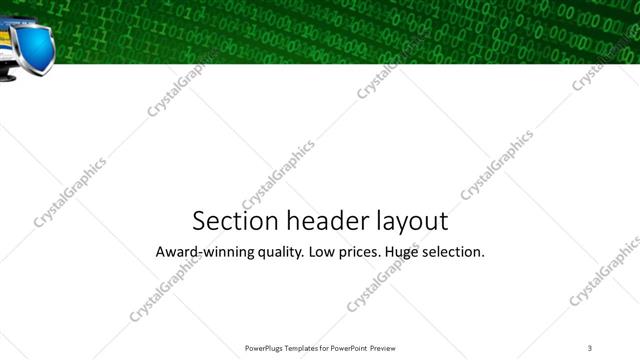 Section Header presentation slide layout