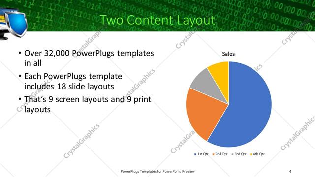 Two Content presentation slide layout