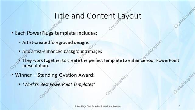 Title and Content presentation slide layout
