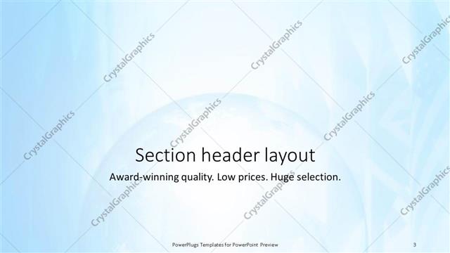 Section Header presentation slide layout
