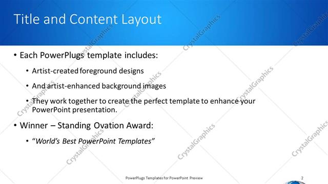 Title and Content presentation slide layout
