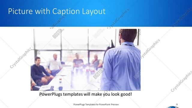 Picture with Caption presentation slide layout