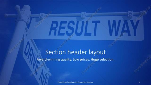 Section Header presentation slide layout