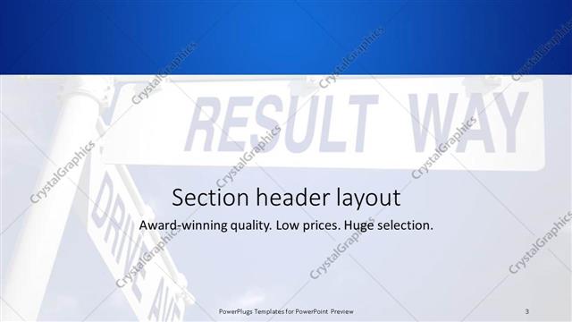 Section Header presentation slide layout