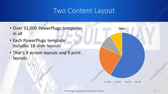 Two Content presentation slide layout