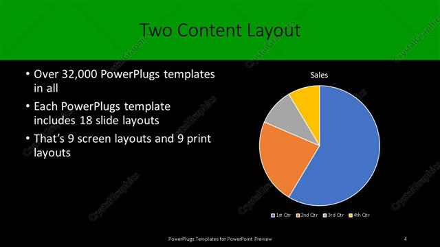Two Content presentation slide layout