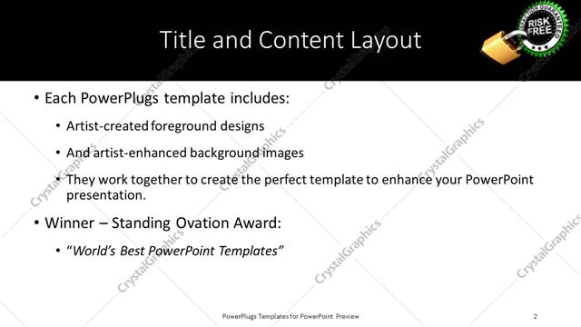 Title and Content presentation slide layout