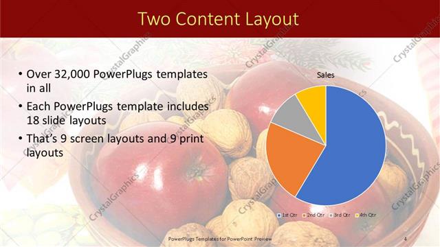 Two Content presentation slide layout