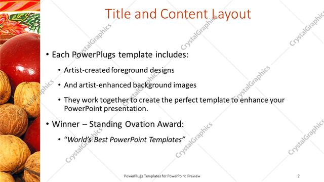 Title and Content presentation slide layout
