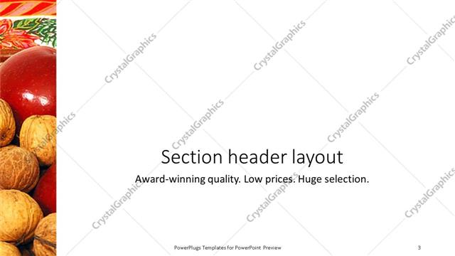 Section Header presentation slide layout