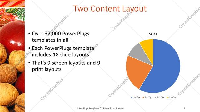 Two Content presentation slide layout