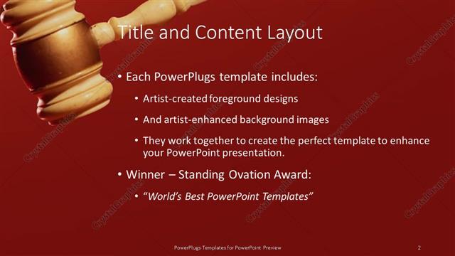 Title and Content presentation slide layout