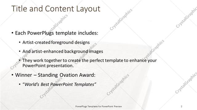 Title and Content presentation slide layout