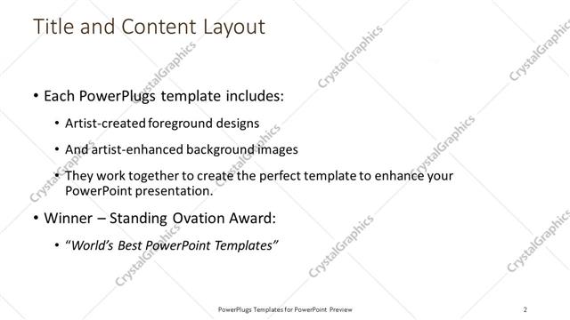 Title and Content presentation slide layout