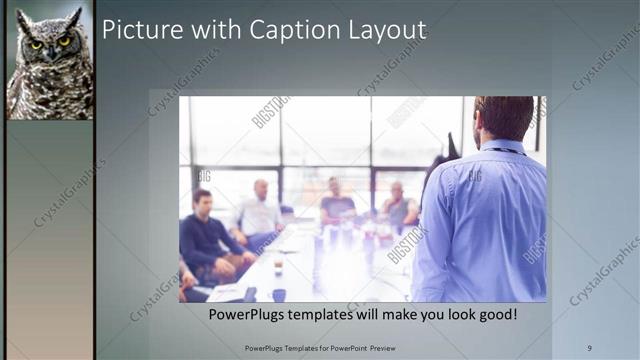 Picture with Caption presentation slide layout