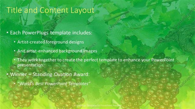 Title and Content presentation slide layout