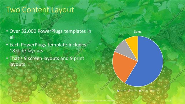 Two Content presentation slide layout