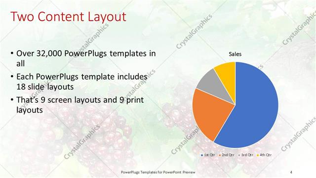 Two Content presentation slide layout