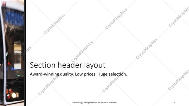 Section Header presentation slide layout